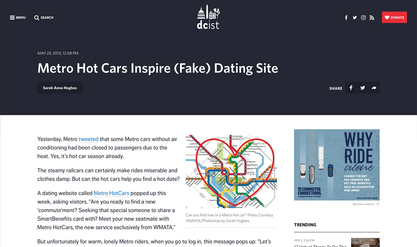 DCist coverage of the Metro HotCars site: "Metro Hot Cars Inspire (Fake) Dating Site"