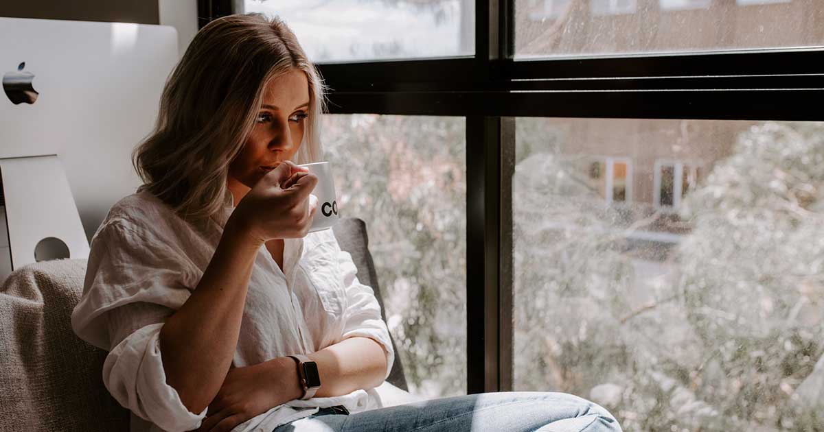 sitting inside