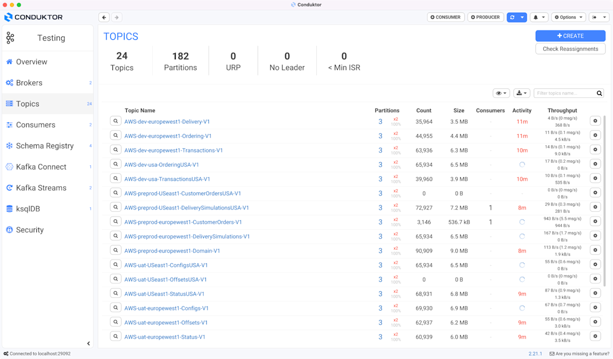 Smart groups feature is off, apache kafka topics