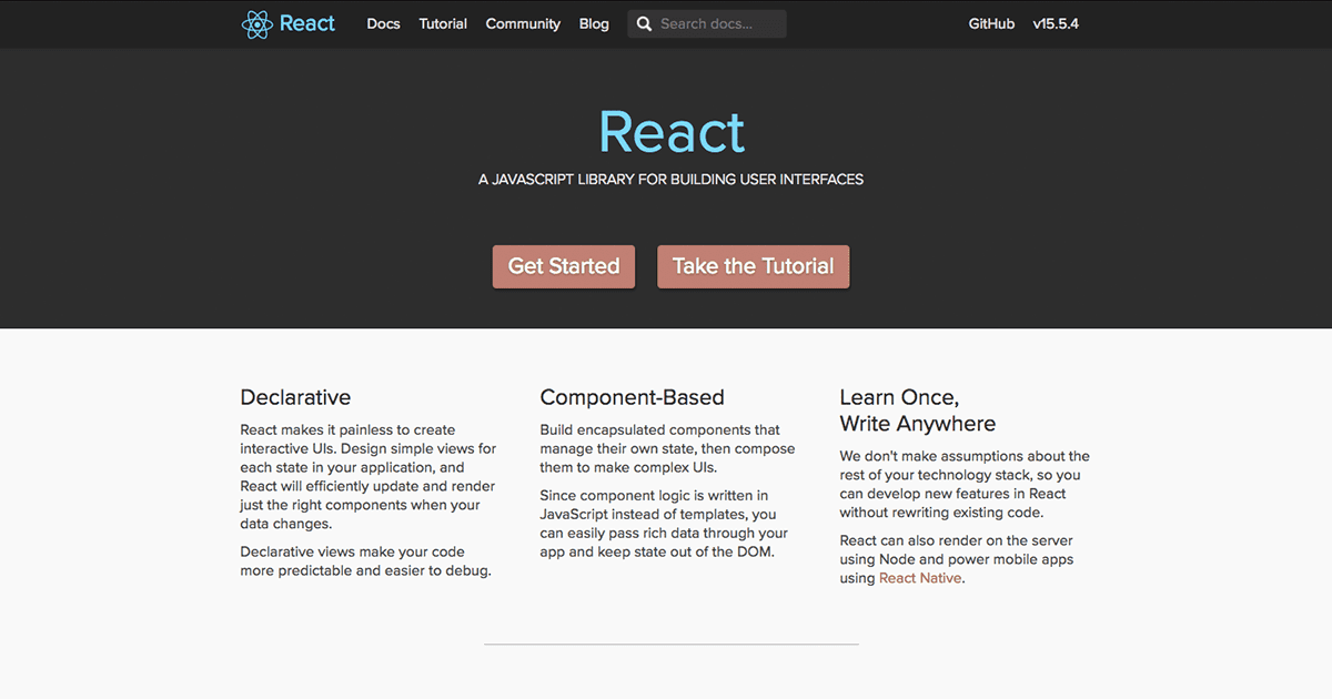react