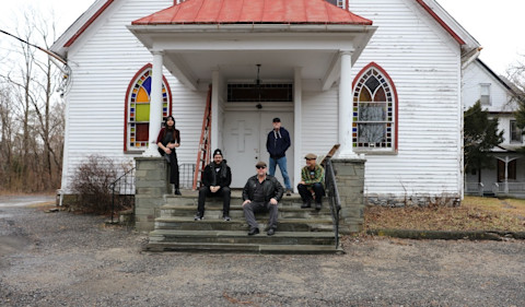 Pixies with producer Tom Dalgety at Dreamland Recordings, Photo by Simon Foster
L-R: Paz Lenchantin, Tom Dalgerty, Black Francis, David Lovering, Joey Santiago