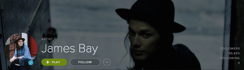 James Bay's new verified artist profile James Bay's new verified artist profile