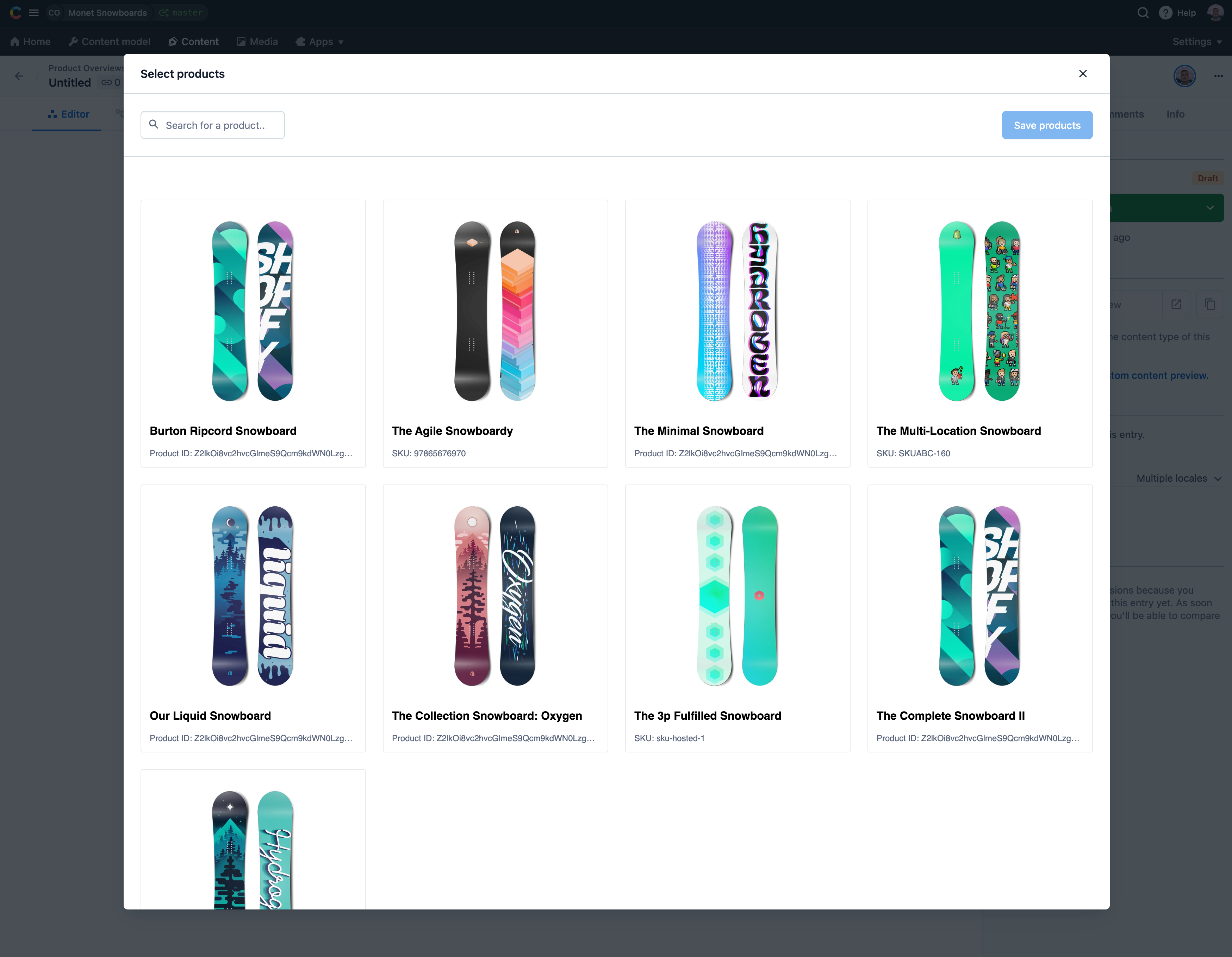 Shopify App - Product Selection