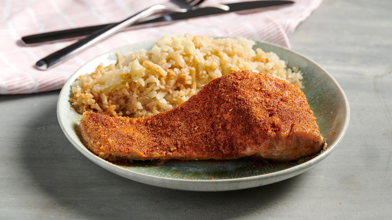Creole Salmon with Cauliflower Rice