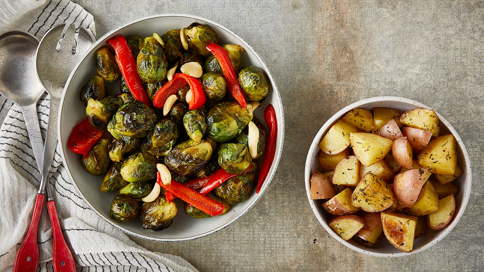 Potatoes and Brussel Sprouts