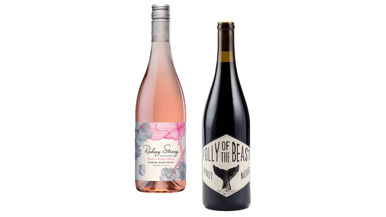 Rodney Strong Rosé of Pinot Noir and Folly of the Beast Pinot Noir