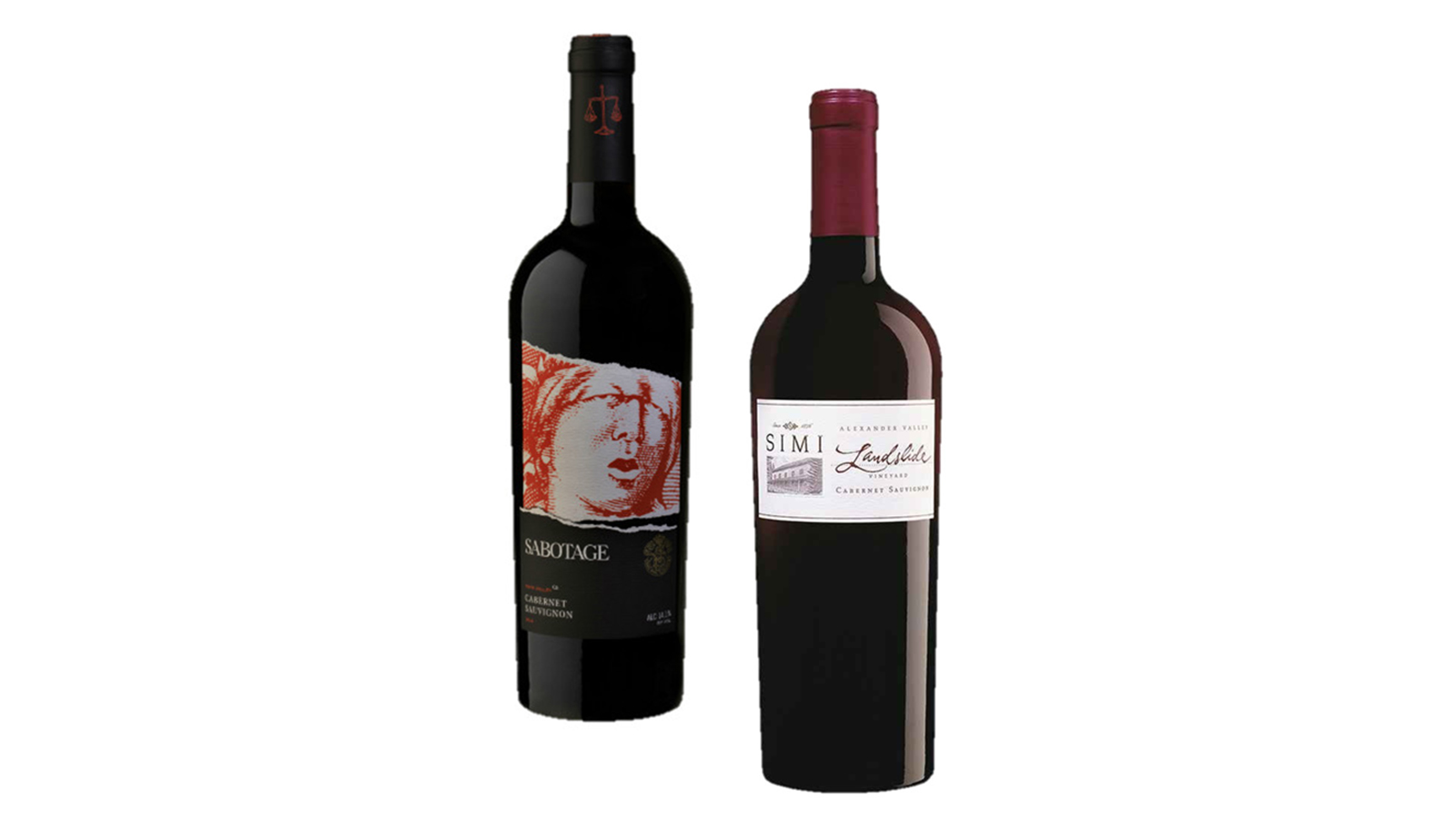 Sabotage Napa Valley Cabernet Sauvignon and Simi Landslide Cabernet Sauvignon