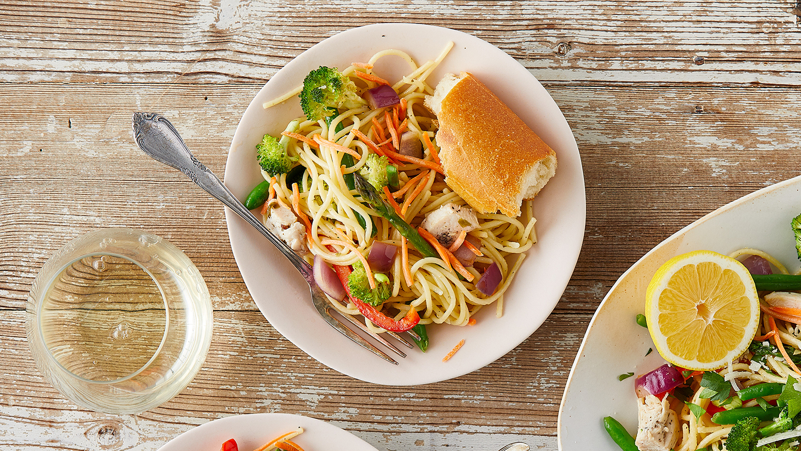 Crab Cake or Chicken Primavera