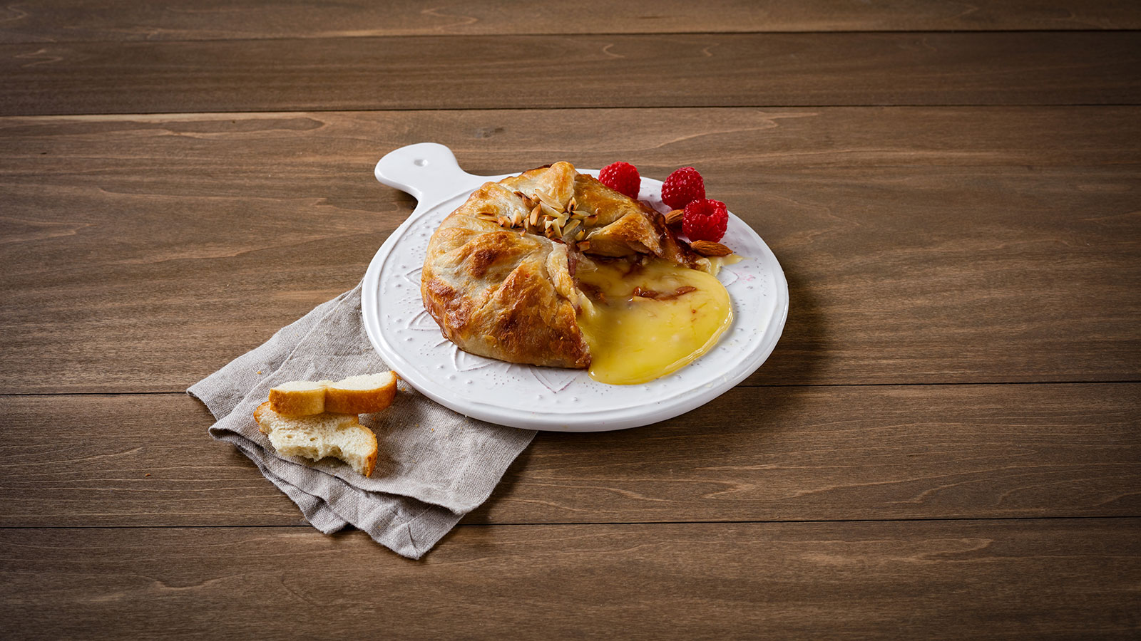 Raspberry Almond Take and Bake Brie