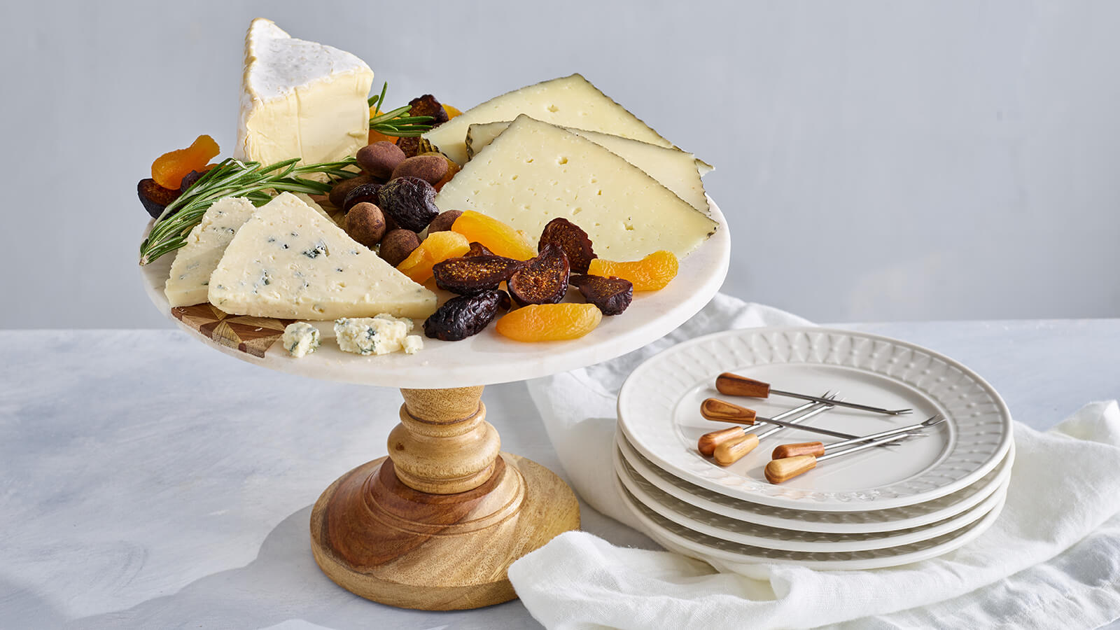 Cheese Tray with Fruit and Chocolate