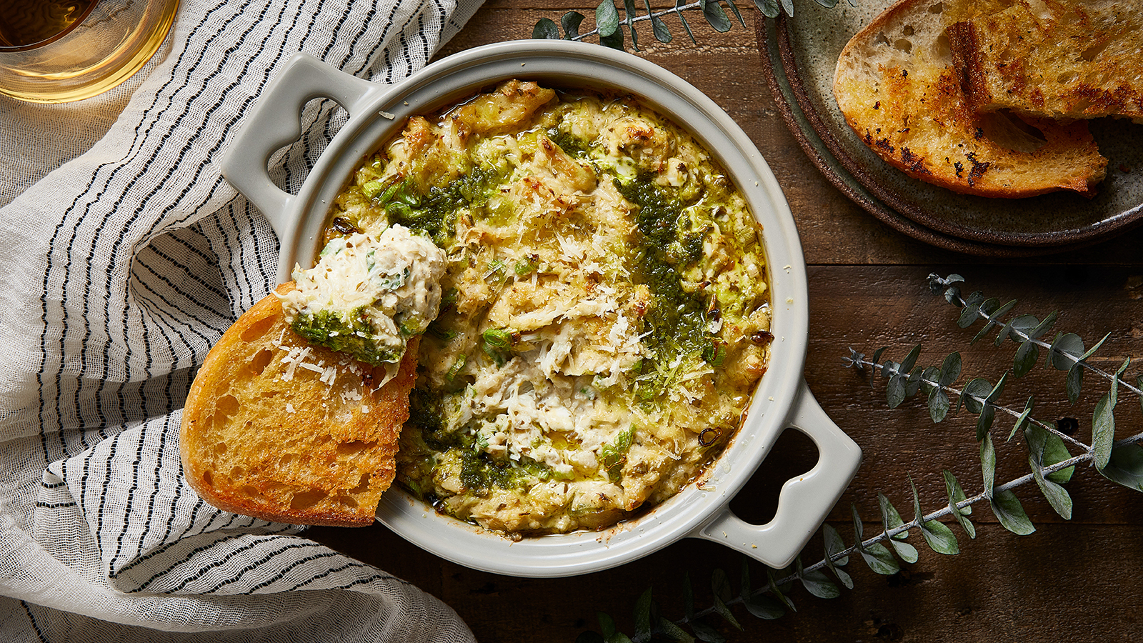 Crab and Artichoke Pesto Dip