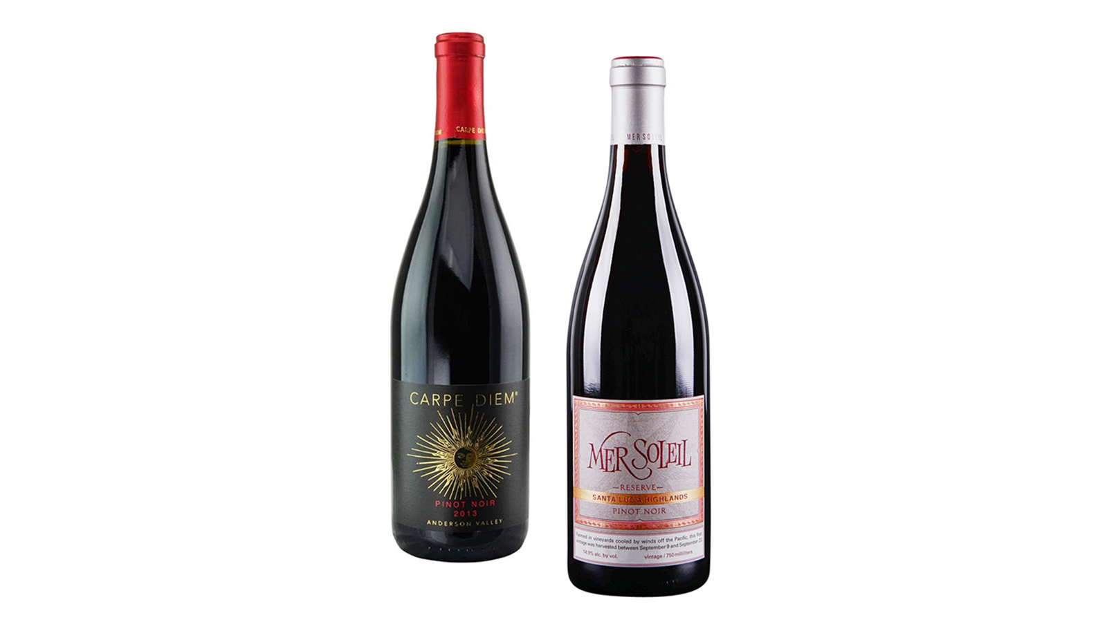 Carpe Diem Pinot Noir and Mer Soleil Santa Lucia Highlands Pinot Noir