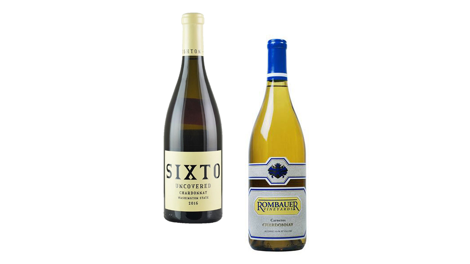 Sixto Uncovered Chardonnay and Rombauer Chardonnay