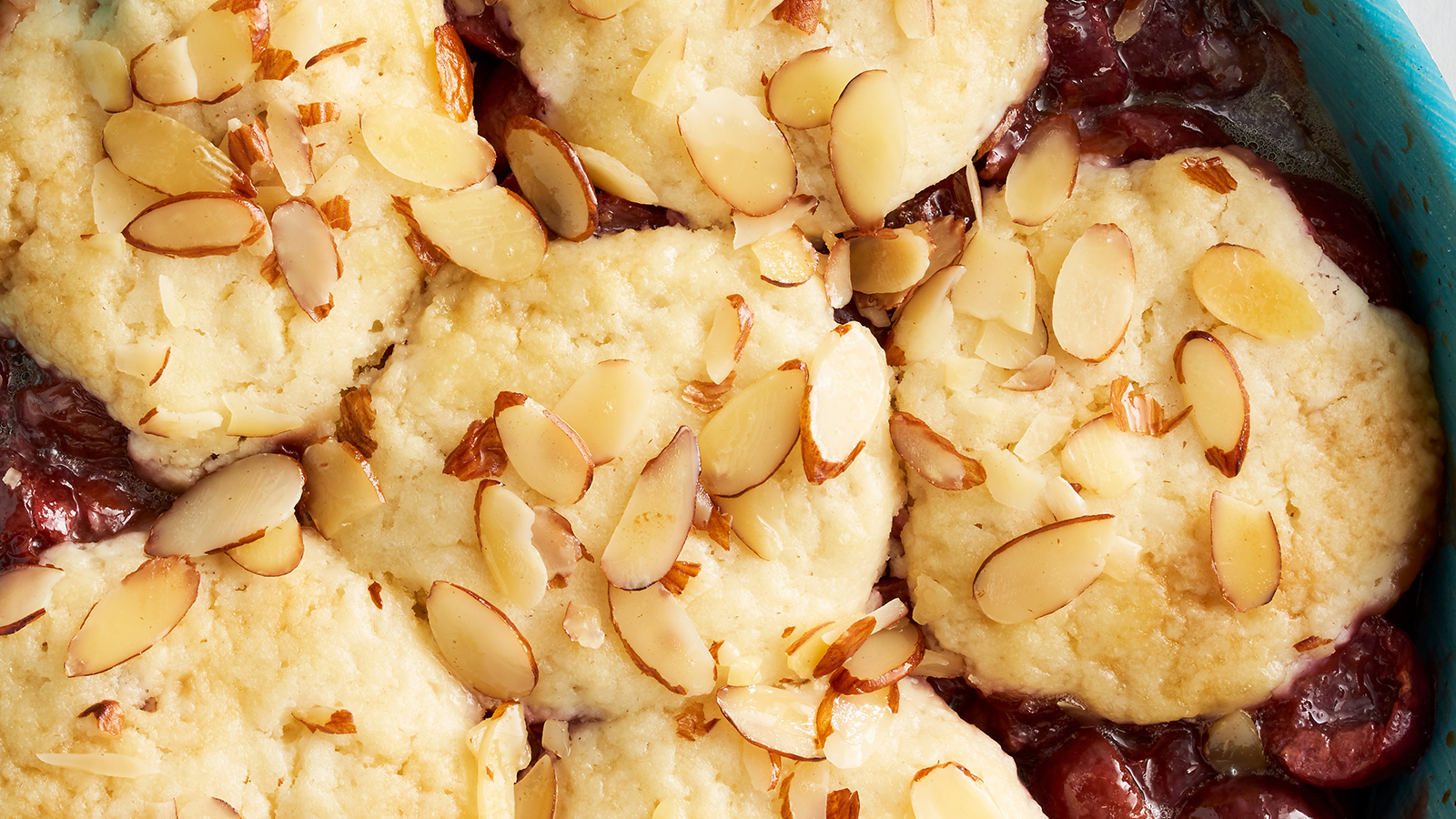 cherry cobbler with sweet cream buiscuits