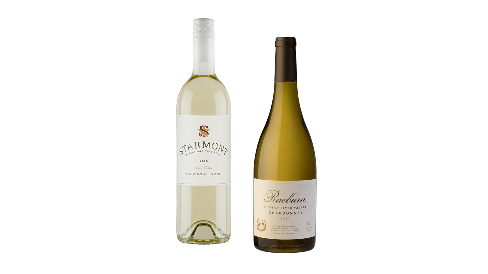 Merryvale Starmont Sauvignon Blanc and Raeburn Russian River Chardonnay