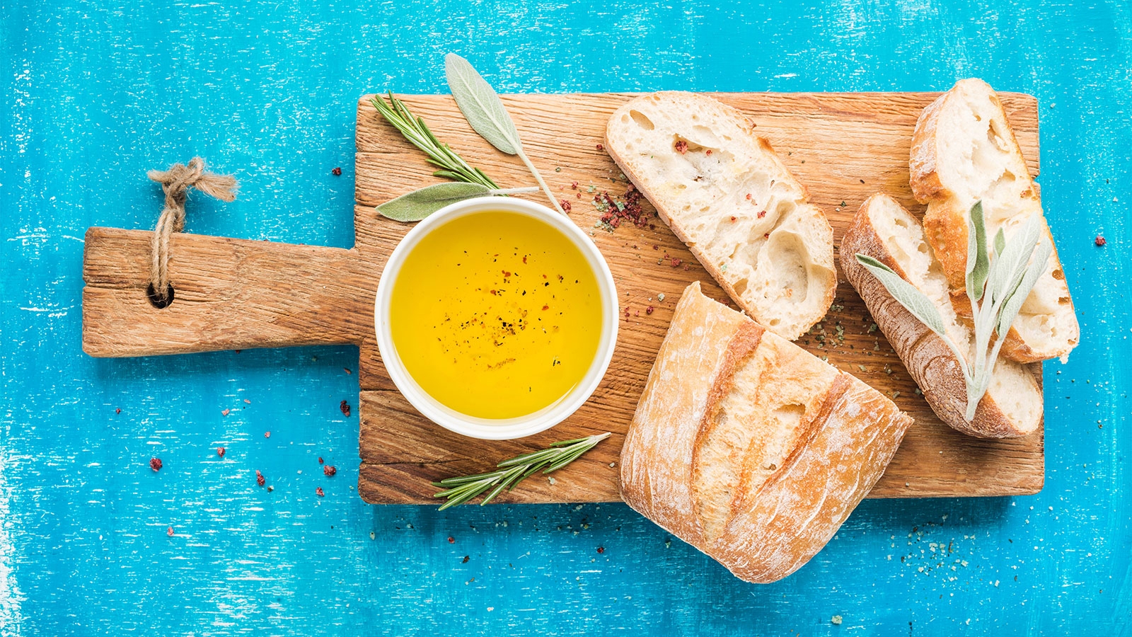 olive oil and bread