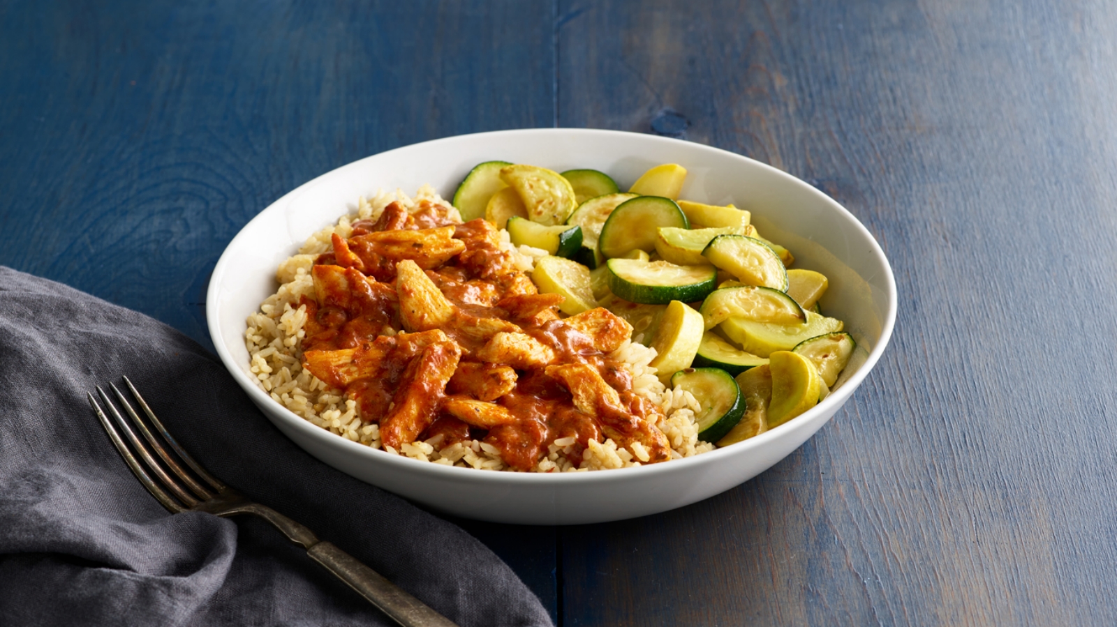Moroccan Harissa Chicken with Squash Blend & Cilantro Lime Rice