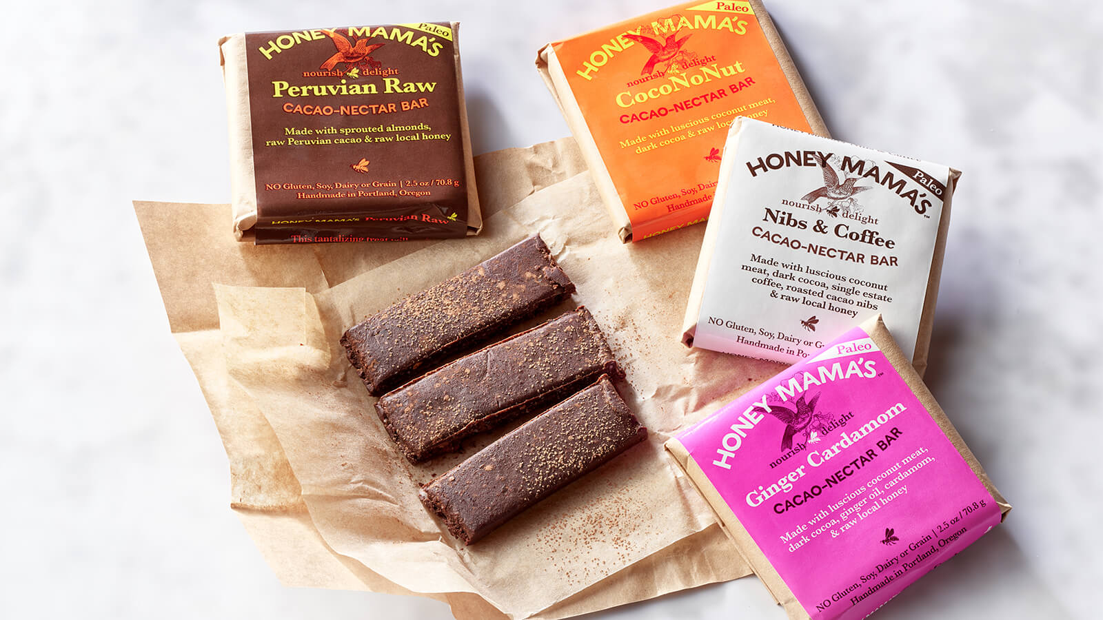 Honey Mama’s Cacao-Nectar Bars