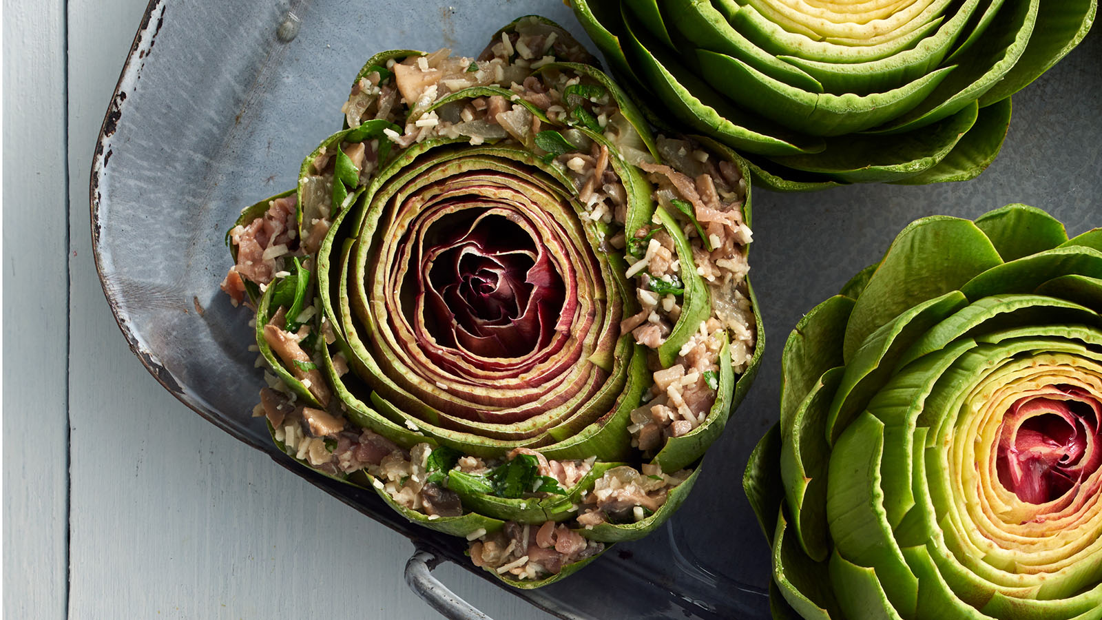 mushroom stuffed artichokes