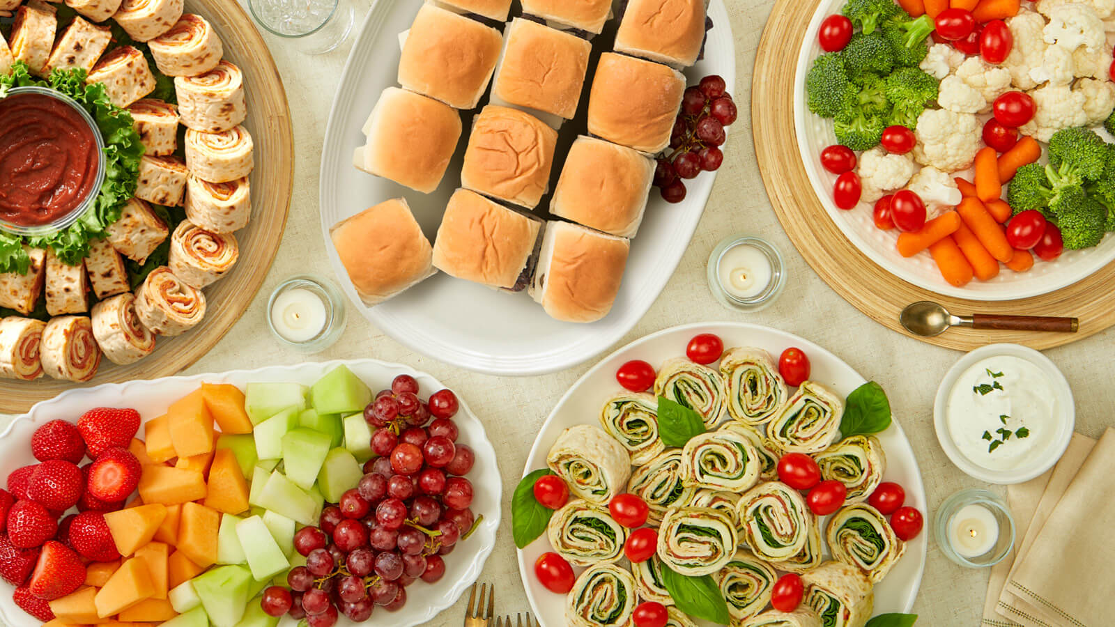 Party Meal: Ham & Cheese Sliders + Pepperoni Pinwheels