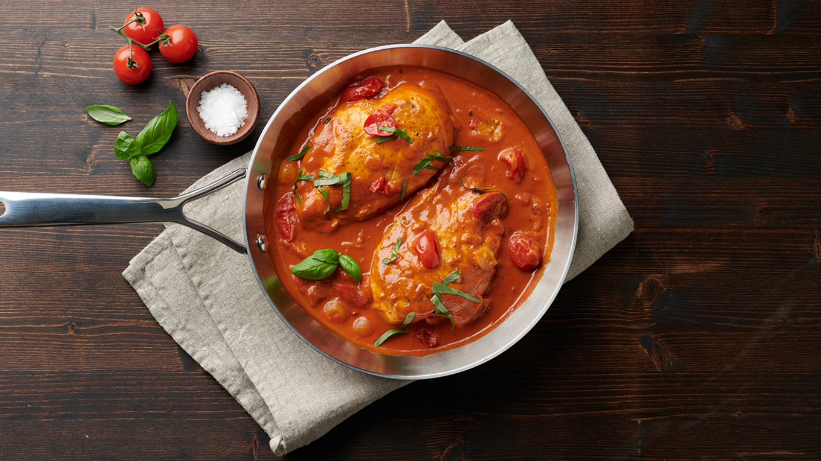 ONE SKILLET ROASTED RED PEPPER CHICKEN