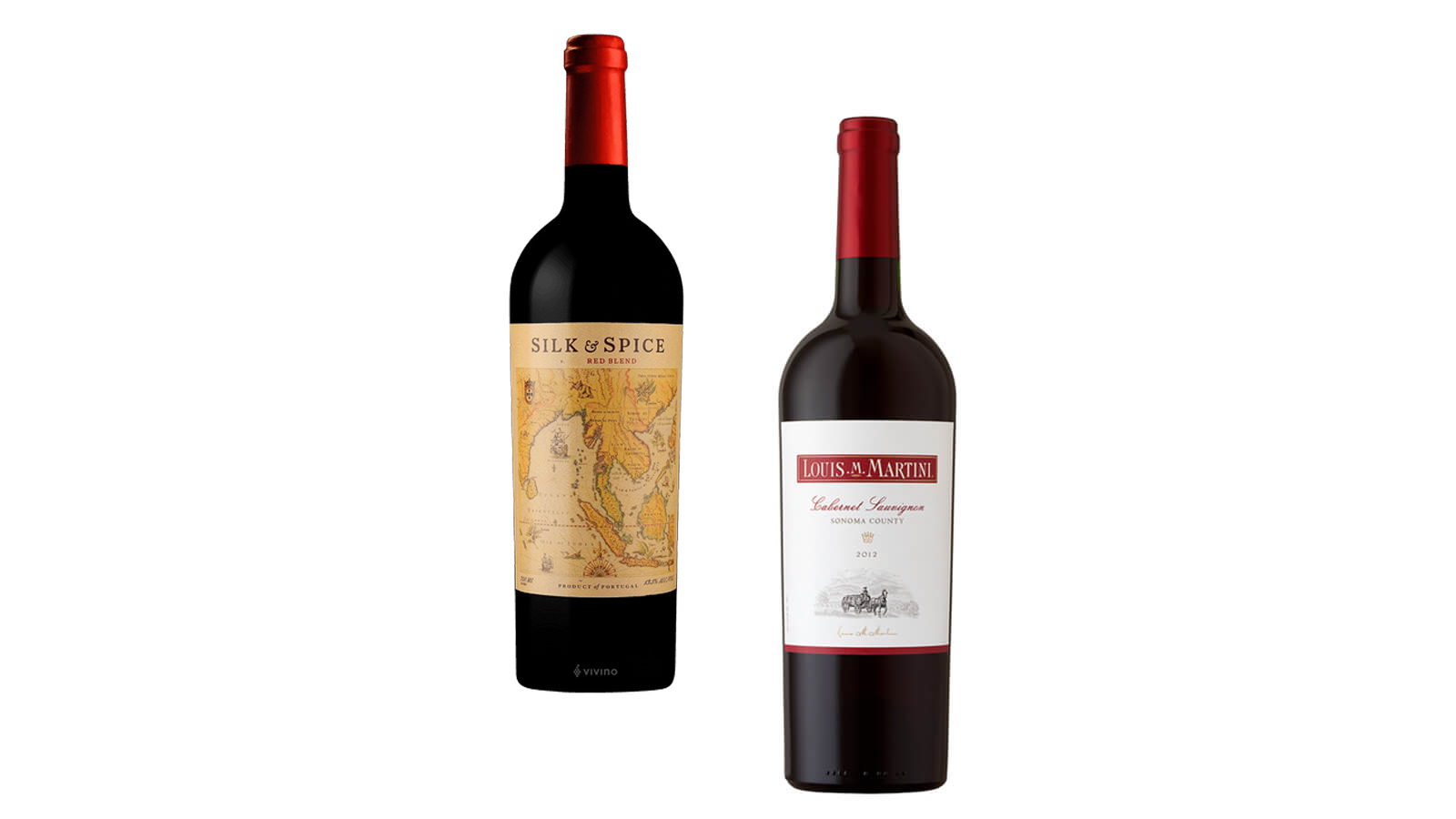 Silk & Spice Red Blend & Louis Martini Sonoma Cabernet Sauvignon