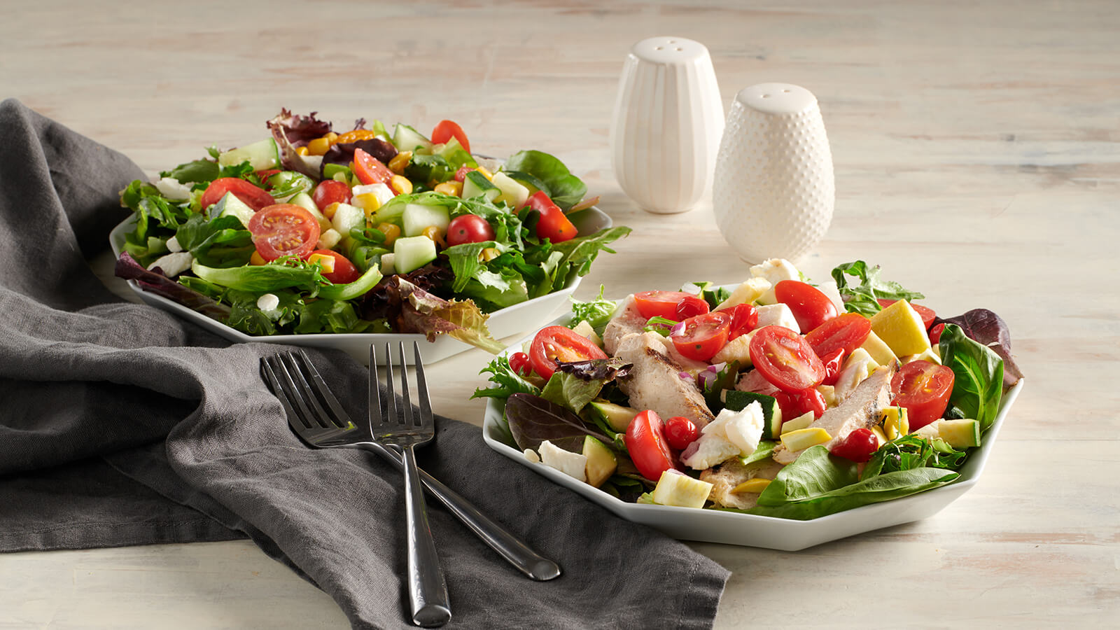 Summer Garden Salad & Summer Chicken Cobb Salad