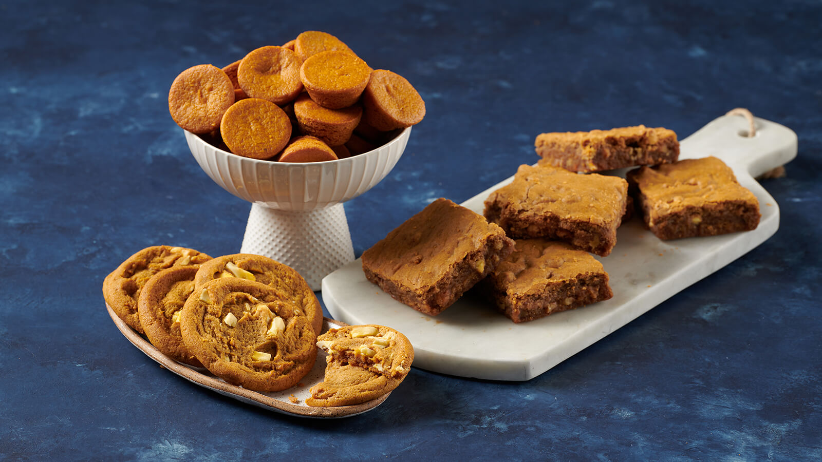 Pumpkin Blondie, Pumpkin Spice Brownie Bites, White Chocolate Cookies