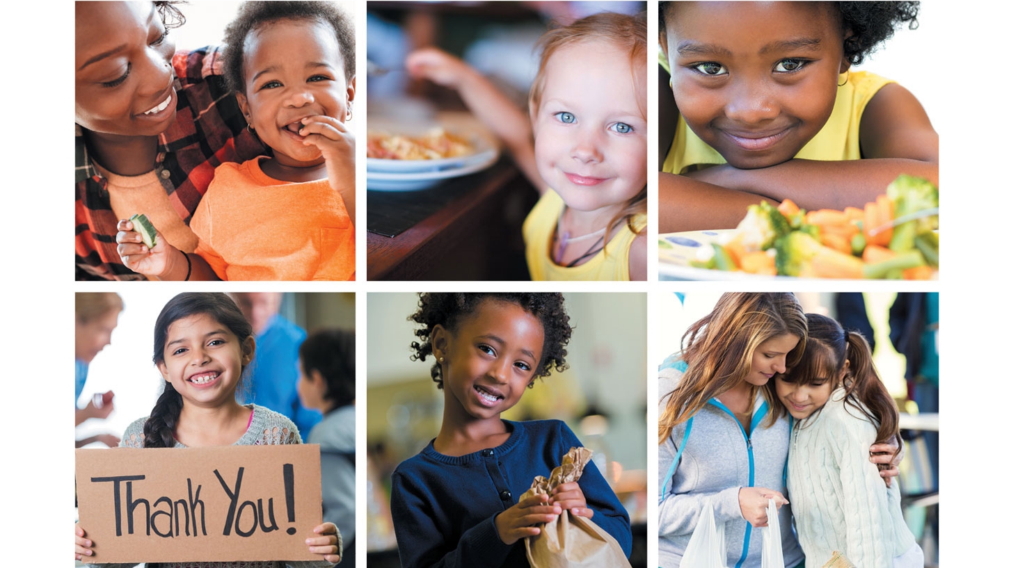 children saying thank you