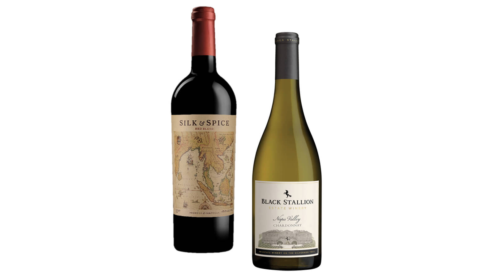 Silk & Spice Red Blend and Black Stallion Napa Chardonnay