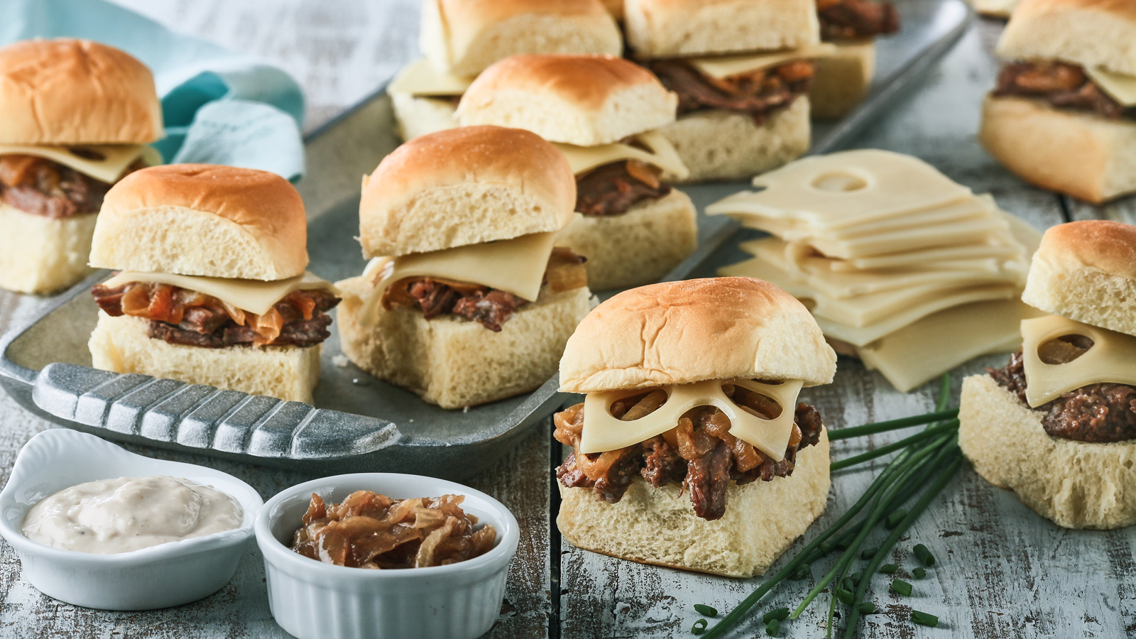 Pot Roast and Caramelized Onion Slider Tray