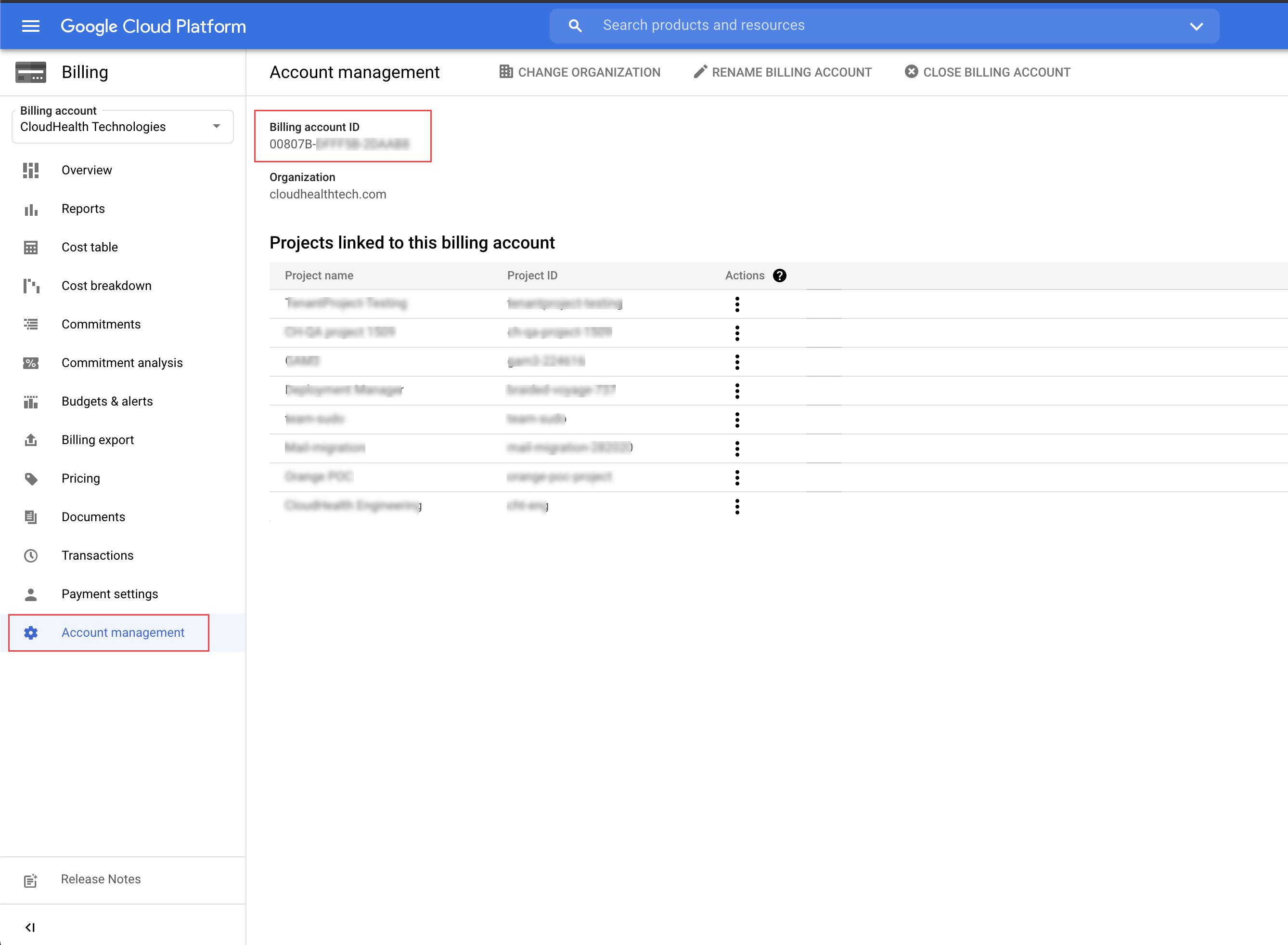 GCP Account management