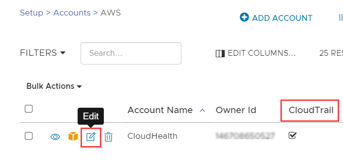 Edit AWS Account