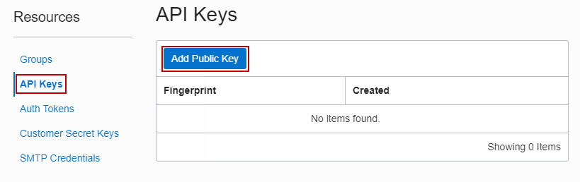 Select API Keys