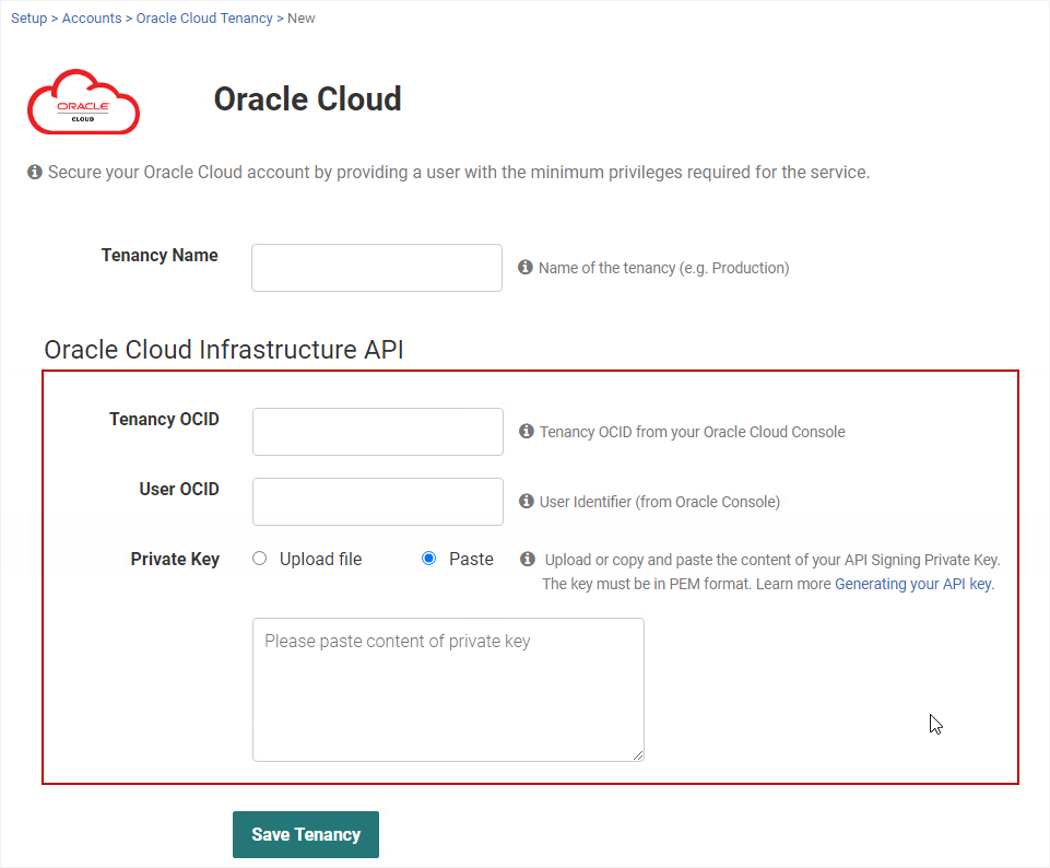 Oracle Cloud Tenancy