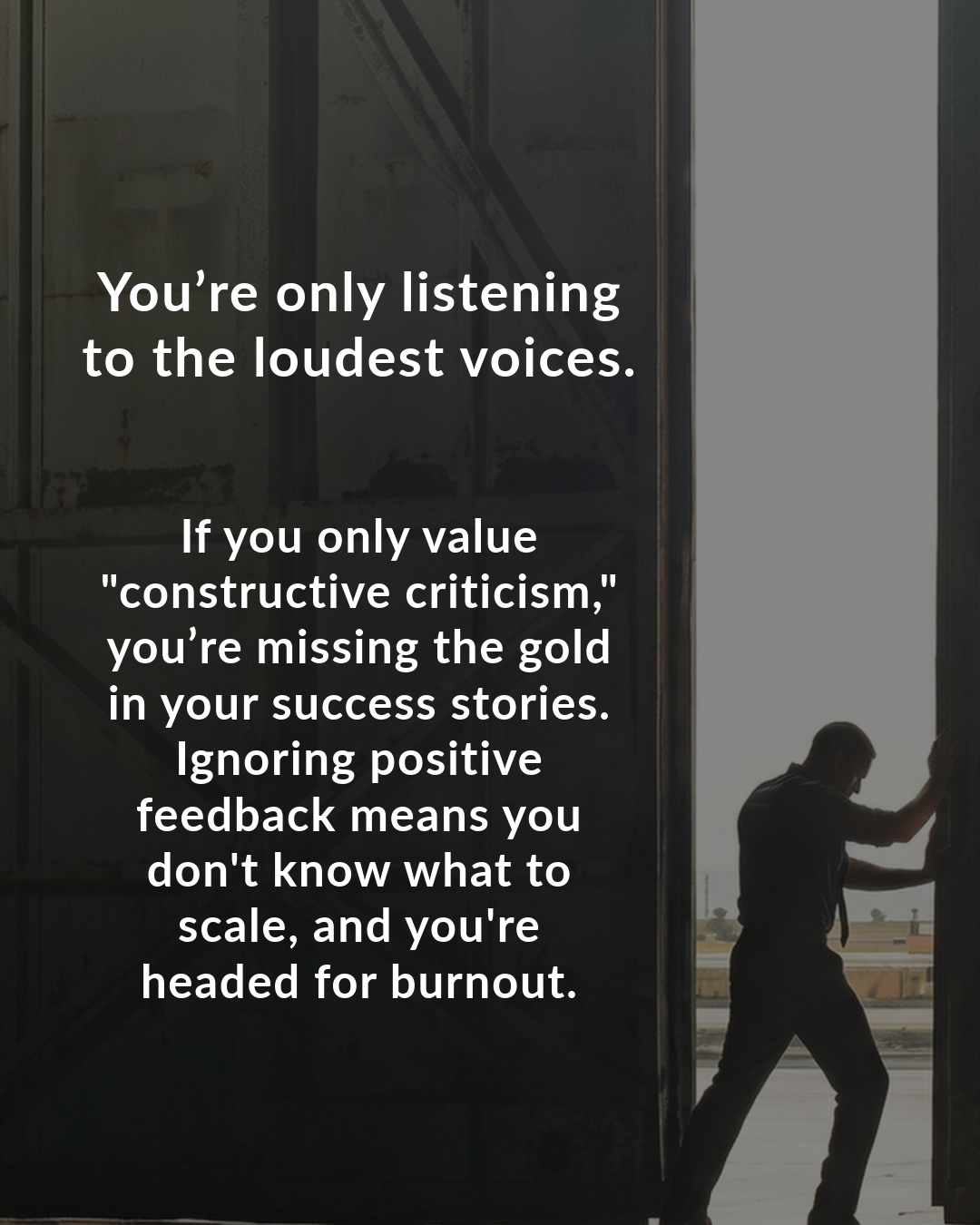 your only listening to the loudest voices