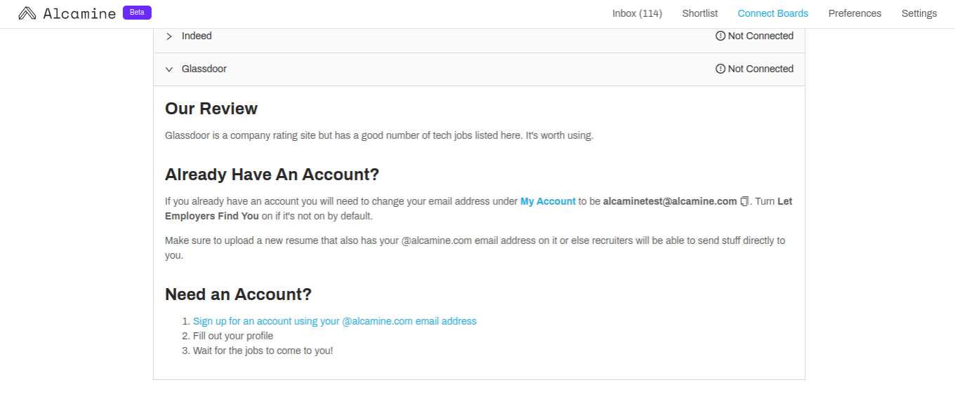 Glassdoor Alcamine