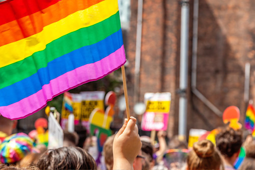 Pride parade flag