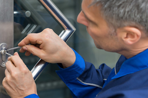 Locksmith unlocking office door