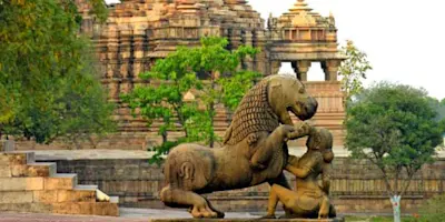 Experience the light and sound show at Khajuraho with TravelTaxi's guided evening tours in Madhya Pradesh.