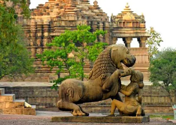 Experience the light and sound show at Khajuraho with TravelTaxi's guided evening tours in Madhya Pradesh.