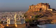 Jaswant Thada, the white marble memorial in Jodhpur - Book your TravelTaxi tour for a hassle-free visit.