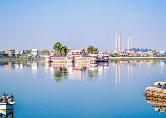 Step into the spiritual ambiance of Jagmandir Palace in Kota with TravelTaxi - A unique island palace on Kishore Sagar Lake.