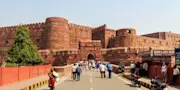 Marvel at Agra's iconic wonder with TravelTaxi - The magnificent Taj Mahal.