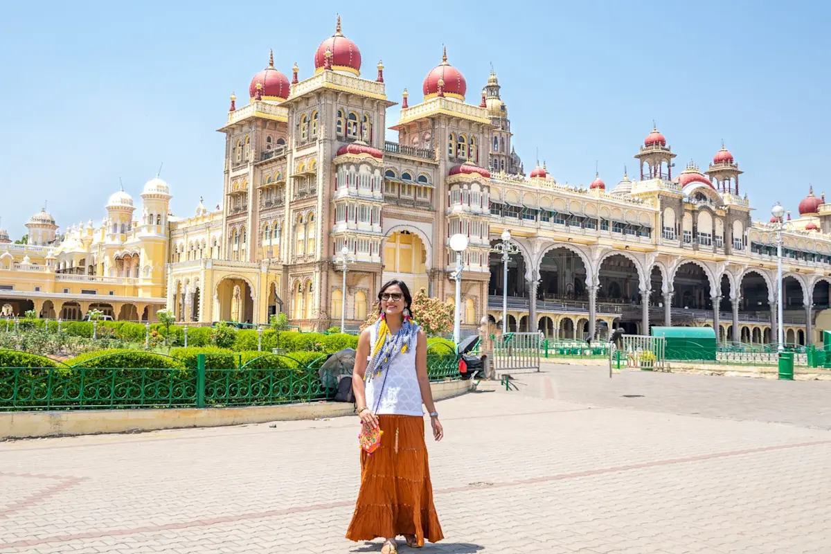 Discover exotic flora at Brindavan Gardens with TravelTaxi's evening tours in Mysore, Karnataka.