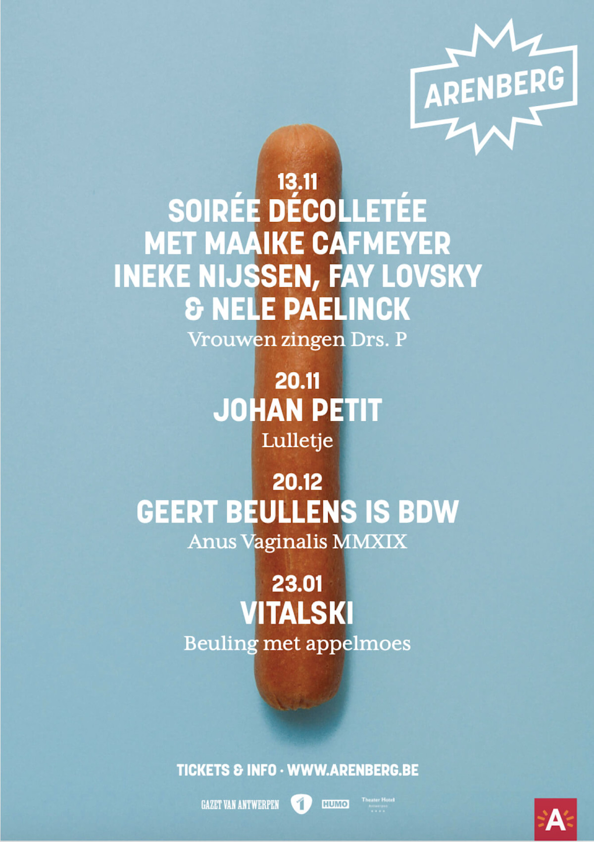 Female version of the poster for the Mannen & Vrouwen month of Arenberg