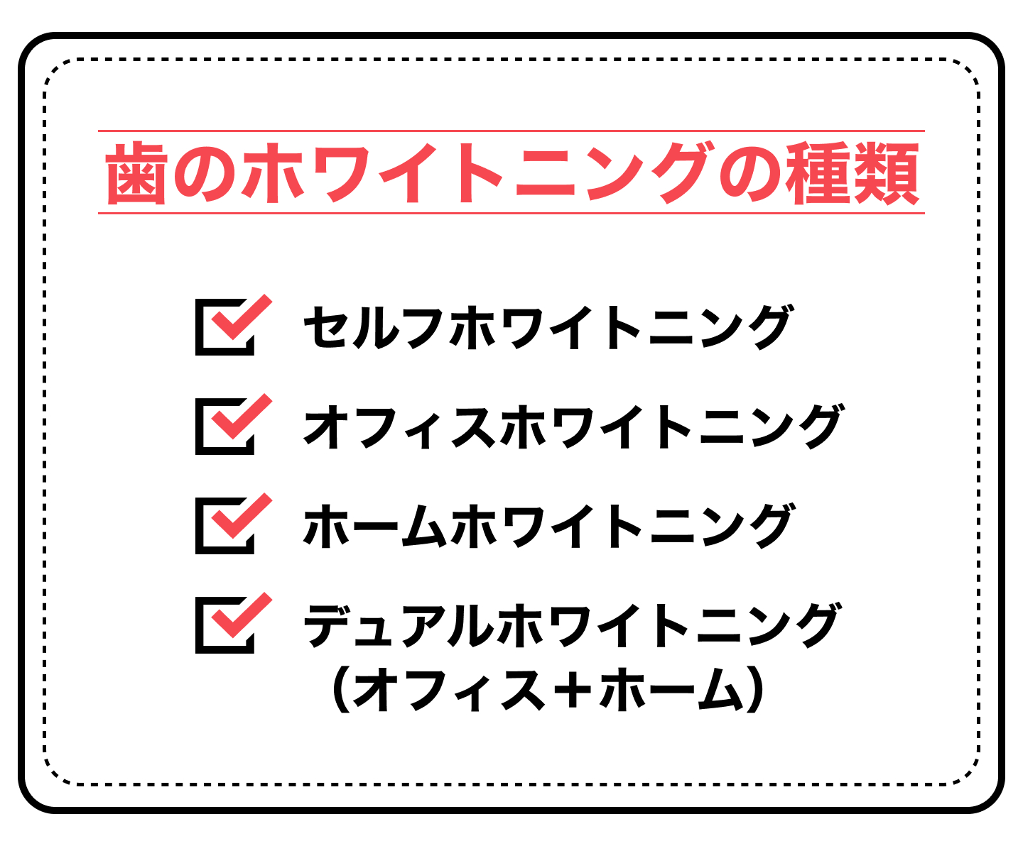 ホワイトニングの種類
