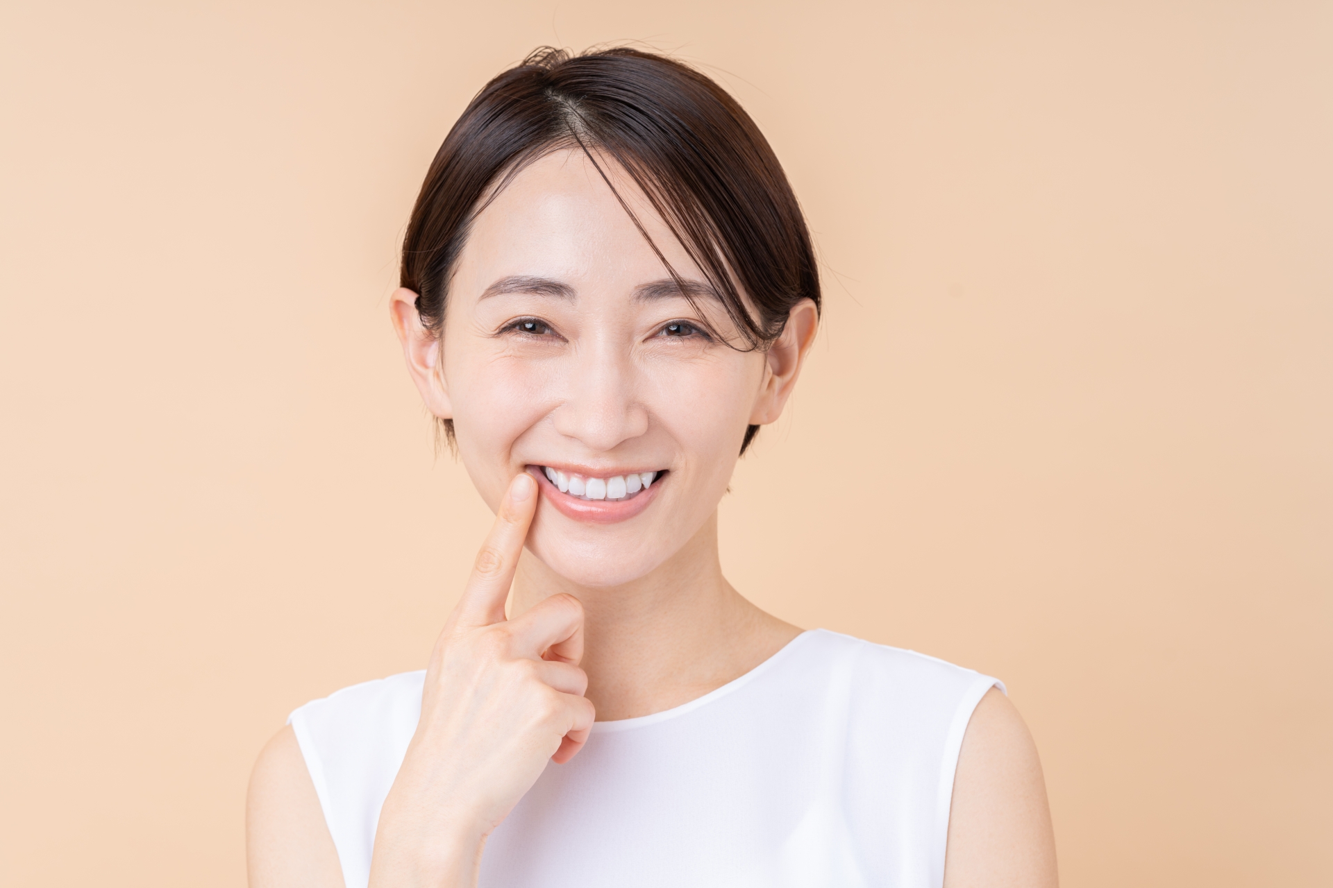 笑顔の女性