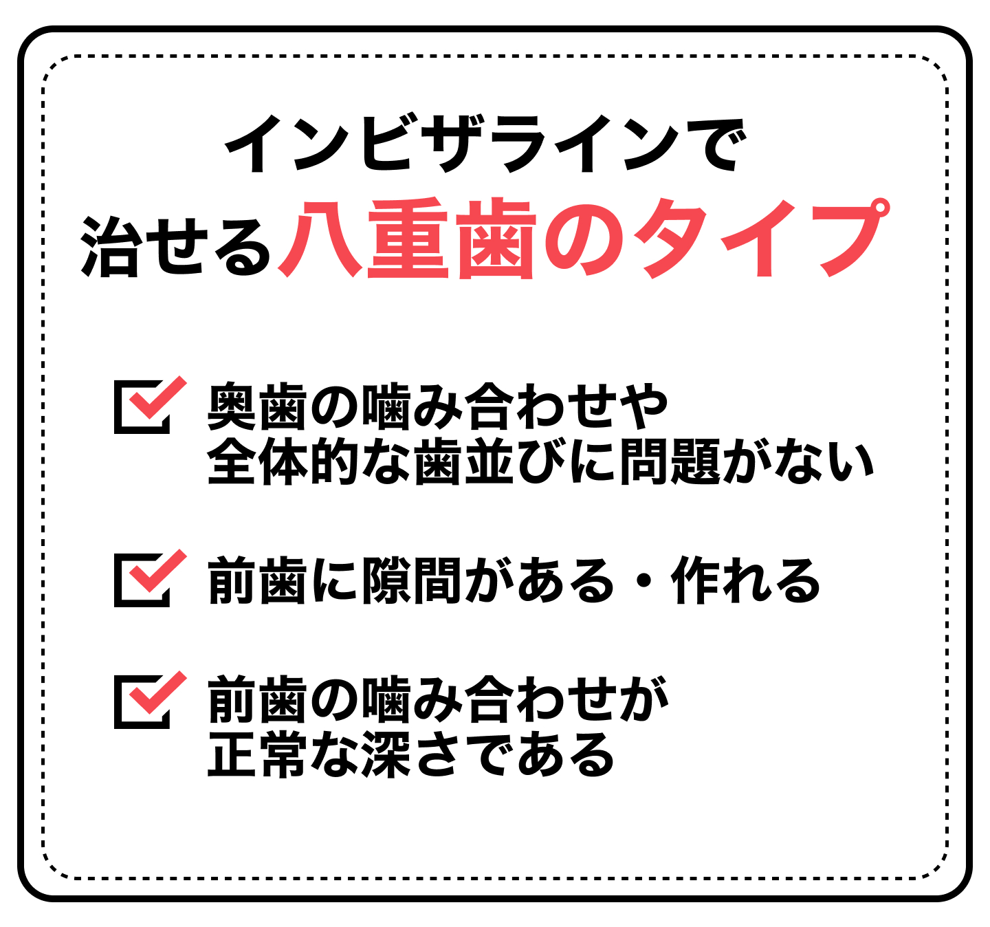 説明画像1(インビザラインで八重歯は治療できる?)