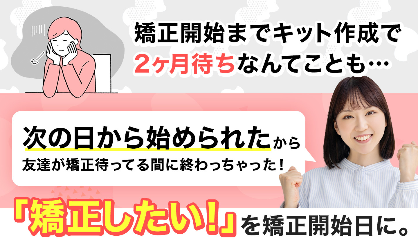 矯正したい!を矯正開始日に